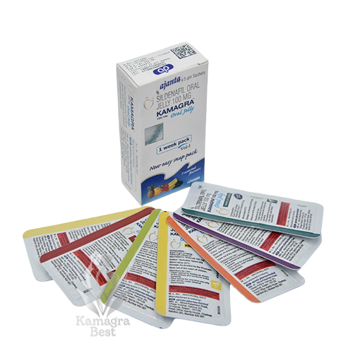 Kamagra gel vrečke z različnimi sadnimi okusi za hitro delovanje v 15 minutah